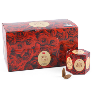 HEM vonné kužele tečúci dym (back flow) Red Rose 40 ks