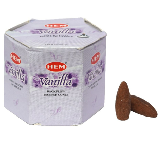 HEM vonné kužele tečúci dym (back flow) Vanilla 40 ks