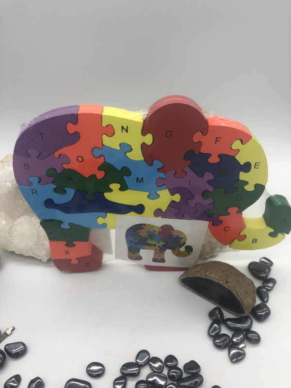 Drevené Puzzle Sloník Šťastia 26 dielikov
