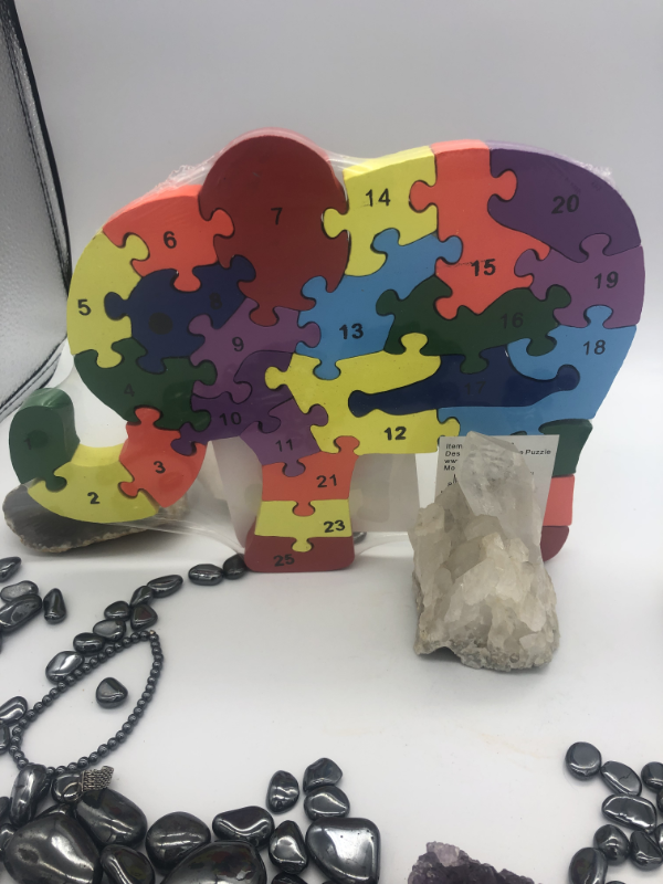 Drevené Puzzle Sloník Šťastia 26 dielikov