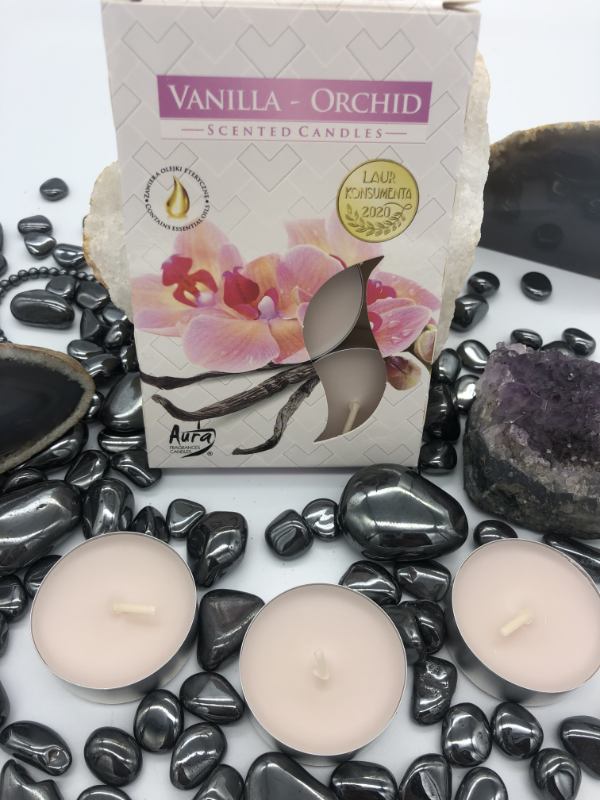 Vonné sviečky “VANILKA - ORCHIDEA“ 6 ks