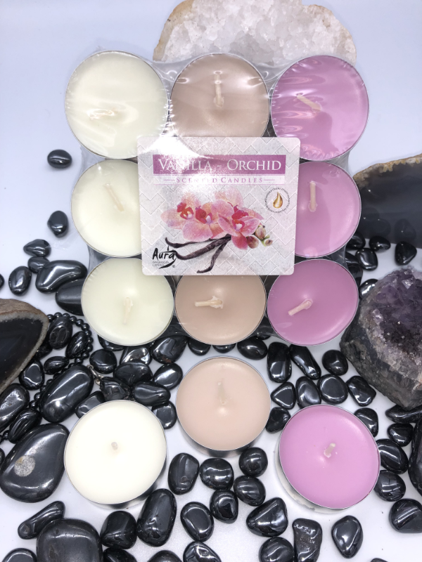 Vonné sviečky “VANILKA - ORCHIDEA“ 18 ks