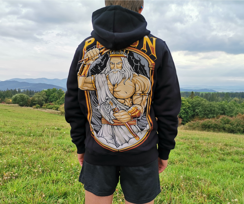 Mikina Perun  s kapucňou na zips