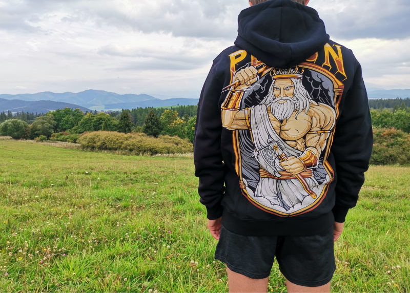 Mikina Perun  s kapucňou na zips